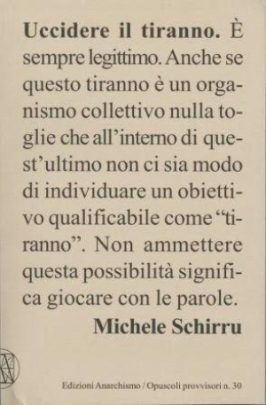 Uccidere Il Tiranno Edizioni Anarchismo